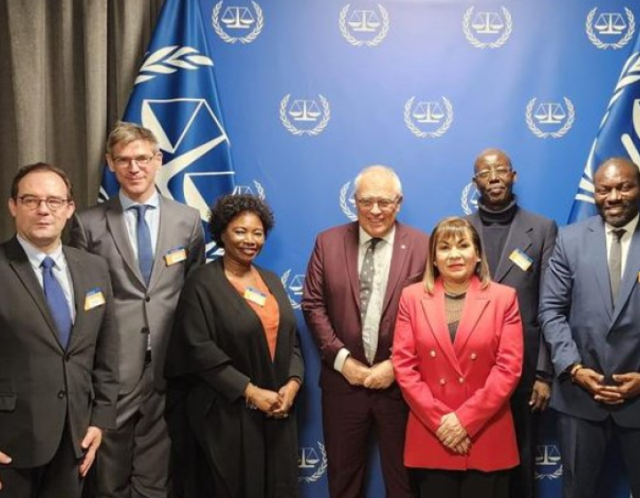 Visite de A.DEMBELE, B.YAMBA, O.BEAUVALLET ,V.NERLICH, et O.NJIKAM,de la délégation de la CPS présente à la Haye pour la 21ème session de l'Assemblée des États parties.