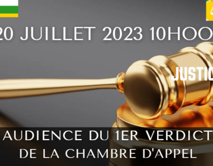 1ER VERDICT DE LA CHAMBRE D'APPEL
