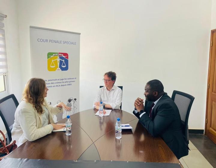 Visite de courtoisie de Mme Maike WEITZEL, Première Secrétaire de l’Ambassade d’Allemagne, à la Cour pénale spéciale de Bangui