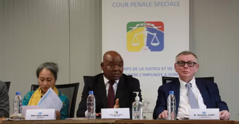 SSG Shoko NODA, Président Michel LOUANGA, Alexander ZOUEV
