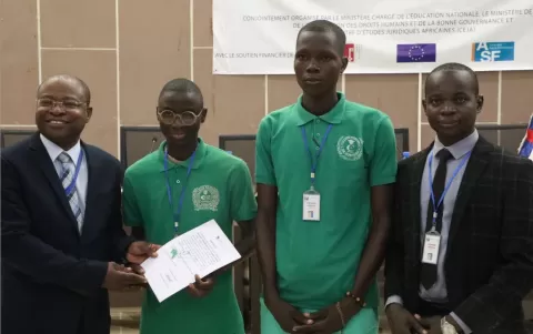 Avec Mr Ghislain LESSENE Directeur exécutif du CEJA